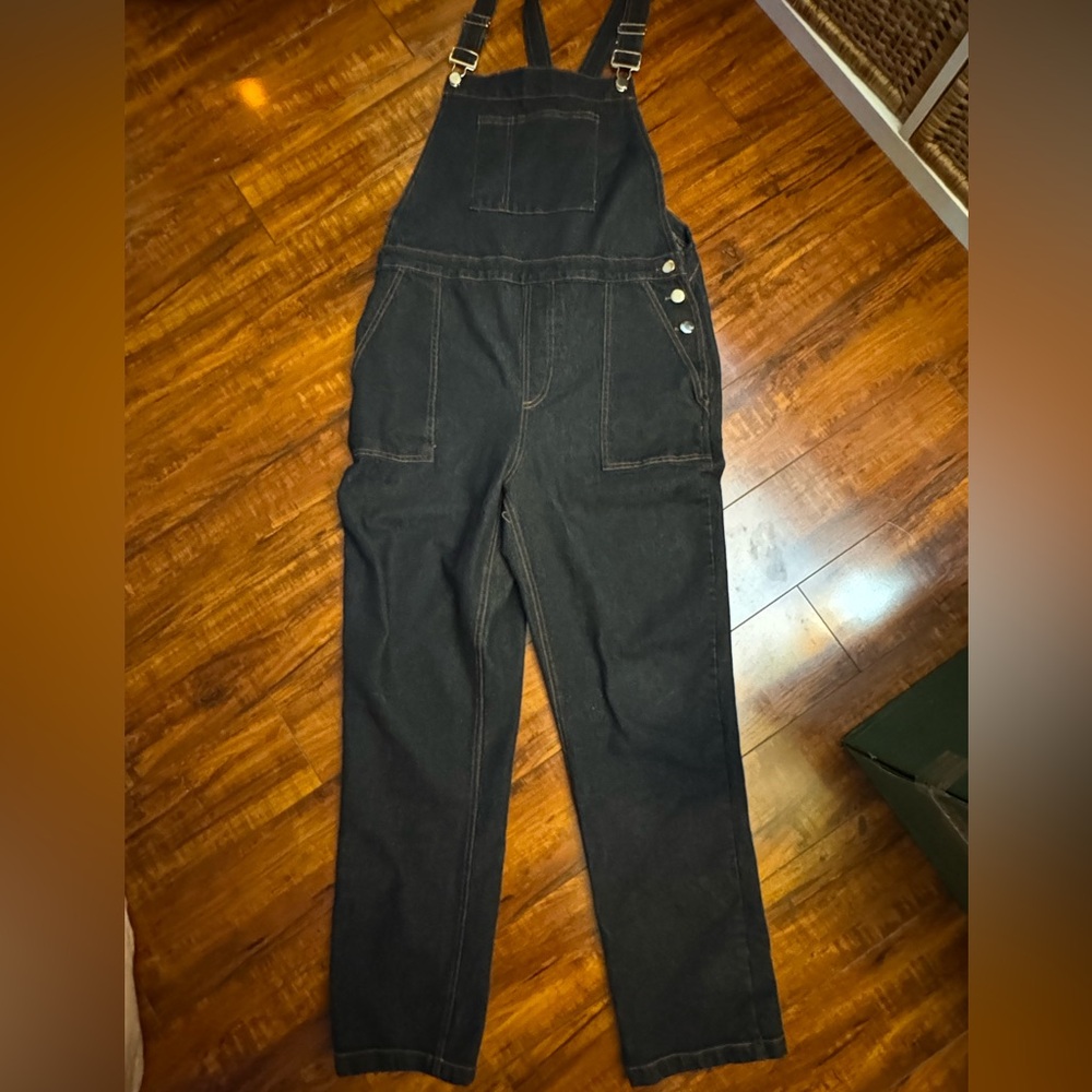 Black Label Dark Denim Overalls